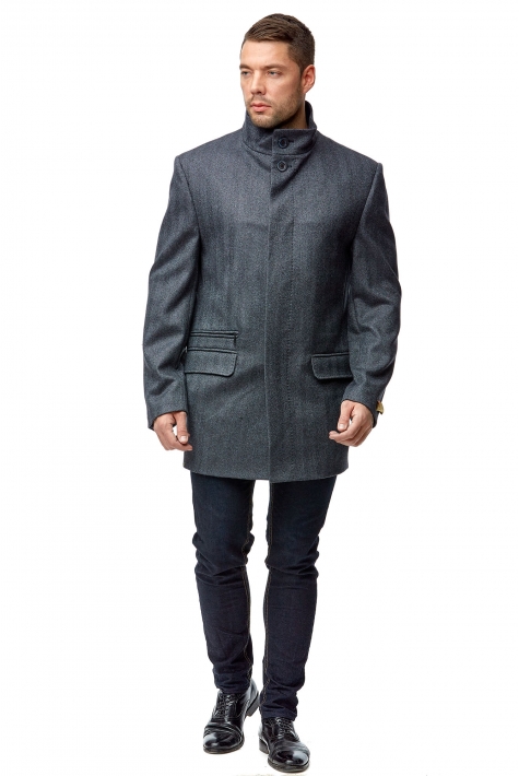Мужское пальто из текстиля с воротником 8001798