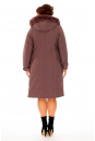 Женское пальто из текстиля с капюшоном, отделка песец 8010109-3