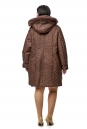Женское пальто из текстиля с капюшоном, отделка песец 8010234-3