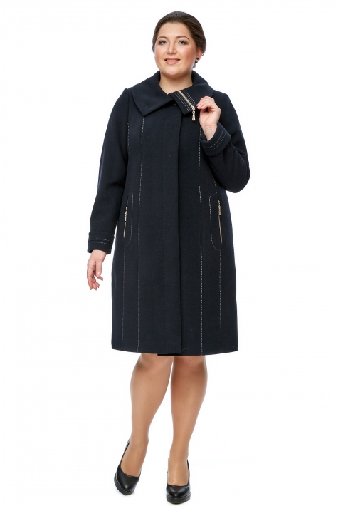 Женское пальто из текстиля с воротником 8011917
