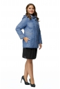 Куртка женская из текстиля с капюшоном, отделка искусственный мех 8012061-2