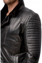 Мужская кожаная куртка из натуральной кожи на меху с воротником 8012068-4