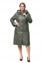 Женское пальто из текстиля с капюшоном, отделка искусственный мех 8012324