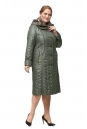 Женское пальто из текстиля с капюшоном, отделка искусственный мех 8012324-2