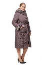 Женское пальто из текстиля с капюшоном, отделка искусственный мех 8012382-2