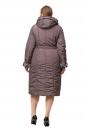 Женское пальто из текстиля с капюшоном, отделка искусственный мех 8012382-3