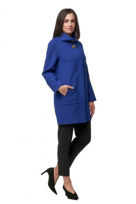 Женское пальто из текстиля с воротником 8012575