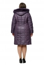 Женское пальто из текстиля с капюшоном, отделка песец 8012618-3