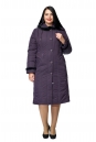 Женское пальто из текстиля с капюшоном, отделка норка 8012625