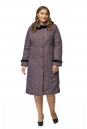 Женское пальто из текстиля с капюшоном, отделка норка 8012626