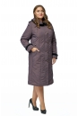 Женское пальто из текстиля с капюшоном, отделка норка 8012626-2