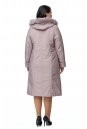 Женское пальто из текстиля с капюшоном, отделка песец 8012657-3