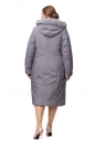 Женское пальто из текстиля с капюшоном, отделка песец 8012659-3
