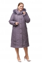 Женское пальто из текстиля с капюшоном, отделка песец 8012660