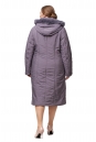 Женское пальто из текстиля с капюшоном, отделка песец 8012660-3