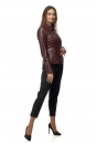 Женская кожаная куртка из натуральной кожи с воротником 8014485-3