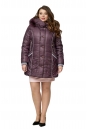 Женское пальто из текстиля с капюшоном, отделка песец 8015952