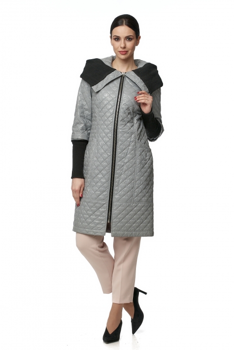 Женское пальто из текстиля с капюшоном 8016174