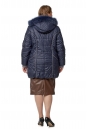 Женское пальто из текстиля с капюшоном, отделка песец 8019742-3