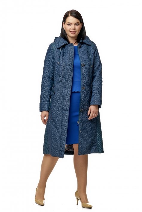 Женское пальто из текстиля с капюшоном 8020457