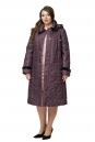 Женское пальто из текстиля с капюшоном, отделка норка 8022093
