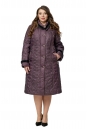 Женское пальто из текстиля с капюшоном, отделка норка 8022093-2