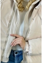 Пуховик женский из текстиля с капюшоном 8023879-6