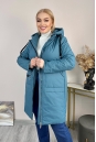 Женское пальто из текстиля с капюшоном 8024104